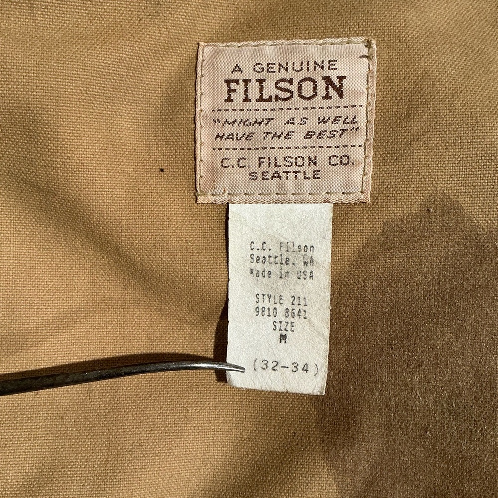 C.C. Filson tan canvas hunting pouch belt - Picture 13 of 14